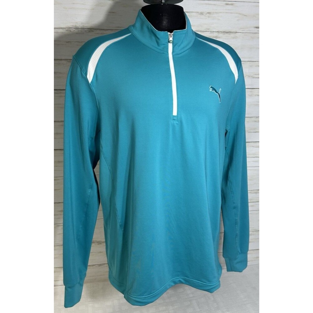 PUMA Golf LARGE Men's YouV 1/4-Zip Performance Cool Cell Pullover Shirt Jacket